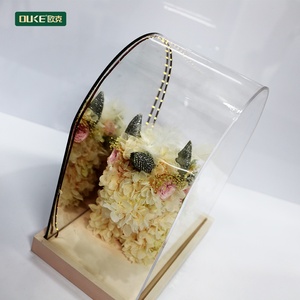 カスタマイズフラワーボックス 透明高品質アクリルギフトフラワーボックス 誕生日プレゼント用 アクリルボックス フラワーディスプレイラック用 - Product Image 5
