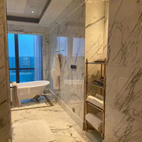 Dalles de marbre blanc poli de luxe modernes pour marches d'escalier, comptoirs de salle de bain et murs de fond