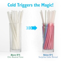 Nouvelle Arrivée Pailles PLA Biodégradables Compostables Écologiques 6mm/12mm à Changement de Couleur