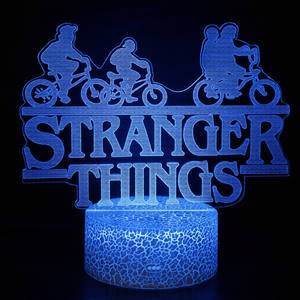 Lámpara de Mesa 3D Creativa y Colorida con Diseño de la Serie de TV Estadounidense Stranger Things Yellowstone, Personajes Eleven y Dustin, Luz Nocturna LED - Product Image 5