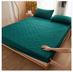 Stile americano impermeabile Anti-acqua proteggi letto tinta unita Set di lenzuola <span class=keywords><strong>3</strong></span> pezzi con imbottitura in poliestere - Product Image 1