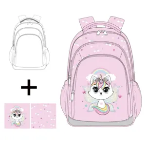 Zaino sublimazione borsa per libri personalizzata borse da scuola rosa zaino per bambini zaino unicorno borse personalizzate per bambini