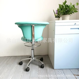 Chaise médicale ergonomique avec dossier réglable en hauteur, chaise de médecin pivotante pour usage de bureau, cuir émeraude KM-YS317 - Product Image 2