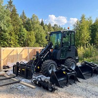 Chargeur compact CE EPA W1160 avec moteur Kubota, pompe à piston allemande, chargeur agricole et de jardin de haute qualité, mini-chargeur 4 roues, vente chaude en Europe
