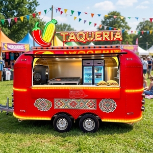 Remolque Móvil de Comida y Café, Camión de Comida Profesional con Barra de Espresso y Ventana de Servicio Grande para Ubicaciones en la Playa - Product Image 1