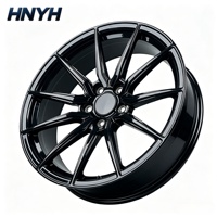Nouvelles jantes en alliage d'aluminium forgé 5x114.3 20 pouces, concaves à profil profond, finition noire, haute performance pour voiture de tourisme