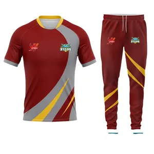 Best Selling Custom Made Team Logo and Name Cricket Jersey Printing Wholesale Cricket Uniform
