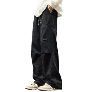 Pantalones Largos Negros Casuales de Marca, Estilo Americano, Frescos, Ligeros, de Tiro Medio, Pintados, Nuevos, Holgados, de Moda, para Primavera y Verano - Product Image 5