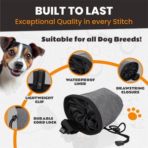 กระเป๋าใส่ขนมสุนัขแบบพกพา กันน้ำ ทำจากซิลิโคน พร้อมตัวล็อคแม่เหล็กและสายคาดเอว ตัวอย่างสินค้าฟรี - Product Image 2