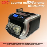 Compteur de billets multidevises Henley 2600 avec détecteur de devises étrangères pour dollars américains, billets africains et d'Asie du Sud-Est
