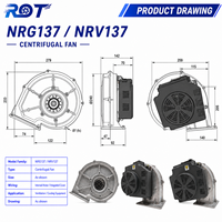Ventilador Centrífugo Radial Original NRG137 EC de 230V CA para Calderas de Condensación, Aire de Combustión, Calefacción y Ventilación