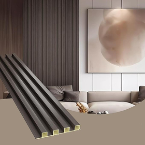 Panneau mural en WPC moderne, écologique, résistant à l'humidité, imperméable, ignifuge, en plastique, à lattes cannelées, pour revêtement intérieur/extérieur <span class=keywords><strong>d</strong></span>'hôtel 5 - Product Image 5