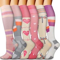 Chaussettes de compression montantes personnalisées pour infirmières, voyages, travail – OEM, nylon, élasthanne – Vente en gros, fabricant de chaussettes à marque privée, Chine