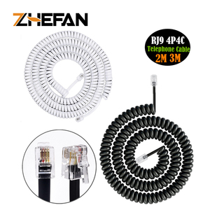 <span class=keywords><strong>Cable</strong></span> de teléfono en espiral RJ9 <span class=keywords><strong>Cable</strong></span> de teléfono modular 4P4C Auricular de teléfono <span class=keywords><strong>Cable</strong></span> de resorte en espiral <span class=keywords><strong>Cable</strong></span> <span class=keywords><strong>rizado</strong></span> - Product Image 2