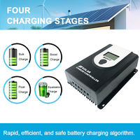 Contrôleur de charge solaire automatique MPPT 12V/24V, système de tension haute efficacité