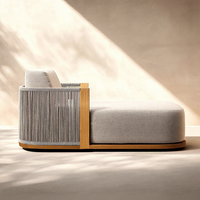 Mobilier d'extérieur moderne le plus récent Chaises longues en teck Villa Hôtel Patio Jardin Bois Teck Plage Lit Salon Chaise longue Chaise