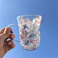 Fournisseur d'usine – Tasse à café en verre à double paroi, réutilisable, durable et isolée, avec fleur séchée