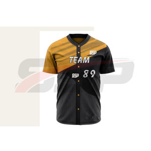 Haute qualité en gros Baseball Softball Jersey ensembles respirant antibactérien grande taille uniformes 100% Polyester séchage rapide - Product Image 3