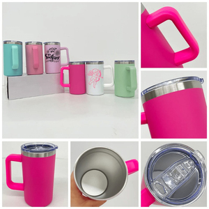 20 oz Stainless Steel Tumbler <b>Mug</b> With Handle Vacuum <b>Insulated</b> Travel Coffee Cup Sublimation Gift Cup - Product Image 4