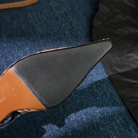 Sandales Slingback Tendance 2025 à Imprimé Léopard pour Femme, Talon Fin de 9 cm, Bout Pointu, en Cuir Brillant, Chaussures de Soirée, Commandes en Gros