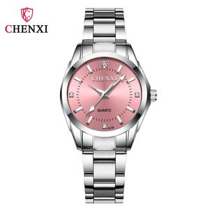 Chenxi Women's Quartz <b>Watch</b> Stainless Steel Band Pink Dial Waterproof Analog Wristwatch For Ladies - Product Image 1