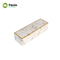 Boîte à biscuits en carton blanc rectangulaire ondulé avec fenêtre