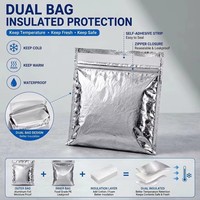 Bolsa Térmica de Doble Capa de Aluminio Personalizada para Envíos, Bolsa Aislante para Embalaje de Cadena de Frío