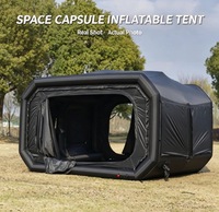 Grande tente de camping gonflable légère en forme de capsule spatiale, portable, imperméable, en tissu Oxford, pour 3-4 personnes, installation rapide en extérieur