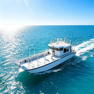 <span class=keywords><strong>Barge</strong></span> multifonction à pont plat en aluminium Grandsea de 52 pieds à vendre - Product Image 1