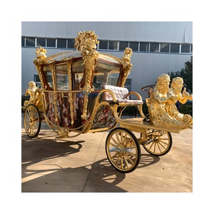 Transporte Especializado: Nuevos Productos en Venta - Carruaje Real Dorado con Cabina y Carruaje Eléctrico con Caballo - Product Image 1