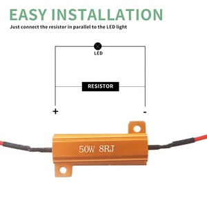 50W 6ohm Load Resistors Fix LED Bulb Fast Hyper Flash Turn Signal Blink <strong>Error</strong> <strong>Code</strong> - Product Image 2