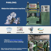 Presse hydraulique automatique 300T pour la fabrication de plaques en mélamine monocolores pour vaisselle d'enfants, tuiles de mahjong et dominos