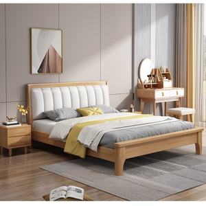 Cajones de <span class=keywords><strong>cama</strong></span> King <span class=keywords><strong>doble</strong></span> de madera maciza modernos, almacenamiento ligero, muebles de dormitorio de tamaño completo de lujo, <span class=keywords><strong>precio</strong></span> directo de fábrica al por mayor - Product Image 2