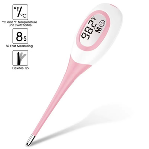 Nhiệt kế điện tử, đo nhanh 8 giây, đầu mềm, khoang miệng, nách, Fahrenheit Celsius cho người lớn và trẻ em - Product Image 3