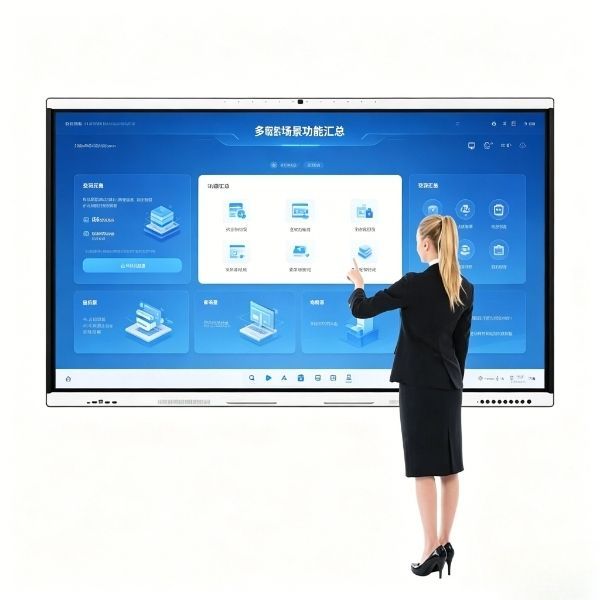 Reachii Star 65 Inch 4K UHD Interactive Whiteboard 20-Point 48MP Camera Dual Pen Android Windows 4GB RAM 32GB ROM Education