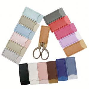 Étuis à ciseaux multicolores HR en cuir synthétique avec embouts de sécurité – Pochette de couture élégante et personnalisée pour artisans - Product Image 1