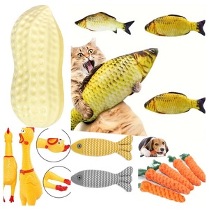 Jouet à mâcher en peluche en forme de poisson Han Ke Miao pour chats et chiens, jouet d'entretenissement pour animaux de compagnie, 30g - Product Image 1
