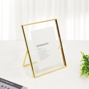 Bắc Âu đôi bên kính khung ảnh vàng kim loại nổi nghệ thuật hình ảnh khung ảnh - Product Image 6