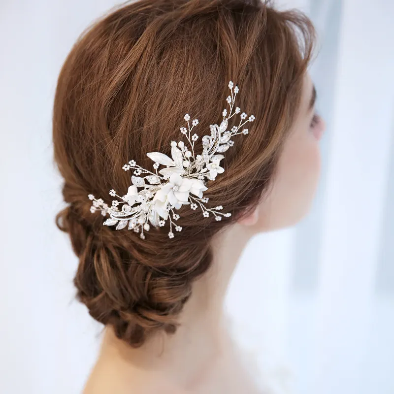 High quality Flower bride Headdress Wedding Hair bands Bridal Headpiece shinning Hair accessories for Women