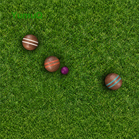 Jeu de boules de pétanque en bois YumuQ, jeu de bocce pour l'extérieur, jeu de boccia avec sac de transport pour la pelouse, la plage et les sports de plein air