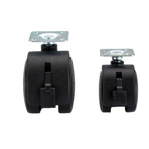 Flache Platte mit Brems möbel rollen <span class=keywords><strong>1</strong></span> "<span class=keywords><strong>1</strong></span>,5" <span class=keywords><strong>2</strong></span> "<span class=keywords><strong>2</strong></span>,5" Nylon Universal rad schraube Flach bremse Kunststoffs cheibe - Product Image 1