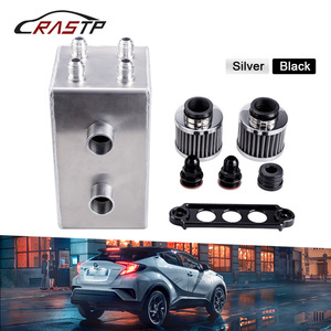 Filtre à double orifice en alliage d'aluminium pour Honda Civic 92-00, noir/argent, pièce de rechange et amélioration métallique - Product Image 5
