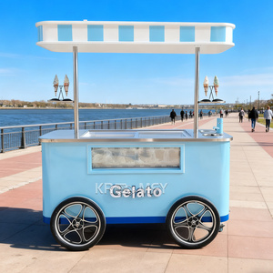 2025 petit camion de crème glacée cuisine personnalisée café remorque rue Mobile chariot de nourriture - Product Image 5