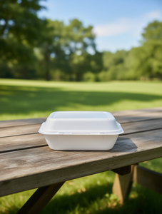 Contenitore per Microonde Whehcon 9 X 6 Bianco Serie PP MFPP con Coperchio, 1 Scomparto, Design Minimalista, Scatola per Pranzo Usa e Getta - Product Image 2