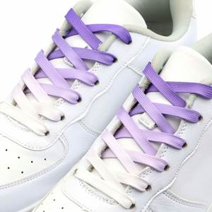 Cordones planos coloridos para zapatos, 1 par de cordones con estampado de arcoíris para zapatillas deportivas, cordones planos para zapatos - Product Image 1