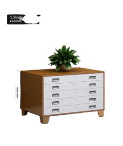 خزانة تخزين للرسومات بتصميم عصري، خزانة ملفات للمنزل والمكتب وورشة العمل والمدرسة - Product Image 1