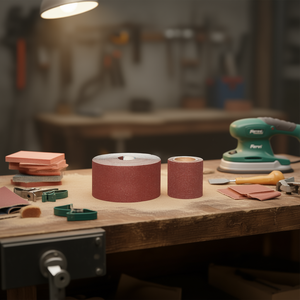 Rouleaux de toile enduite de résine Fervi, largeur 100 mm, longueur 25 m, pour applications de ponçage - Product Image 1