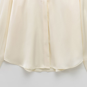 SHENZHU Wanita 2025 Musim Semi Mode Baru Blus Dekorasi Gesper Emas Vintage Lengan Panjang Kemeja Wanita Blusas Atasan Chic - Product Image 5