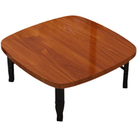 Table basse pliable en bambou durable, aspect bois antique, facile à nettoyer, table de loisirs multifonctionnelle pour salon et balcon