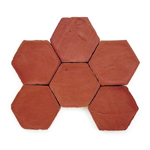 Piastrelle esagonali Chroma Red da 10 pollici per decorazione di pareti e pavimenti - Product Image 1